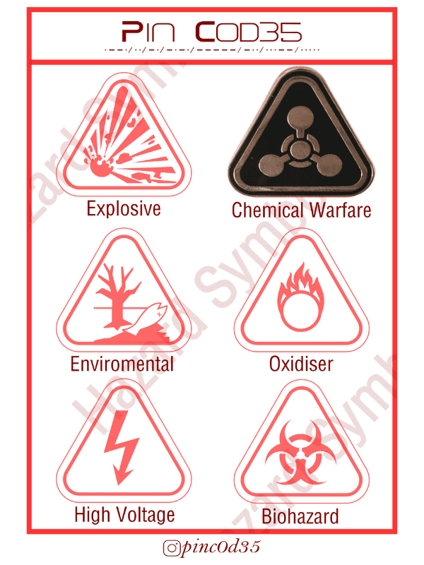 Enamel Pin - Chemical Warfare Symbol