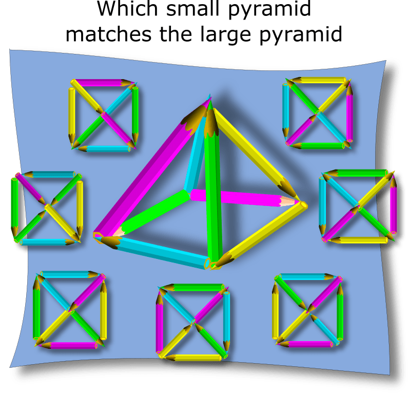 Question-136-Coloured Pencil Pyramid