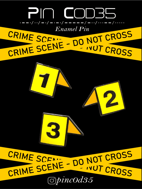 Enamel Pin - Crime Scene Evidence Markers