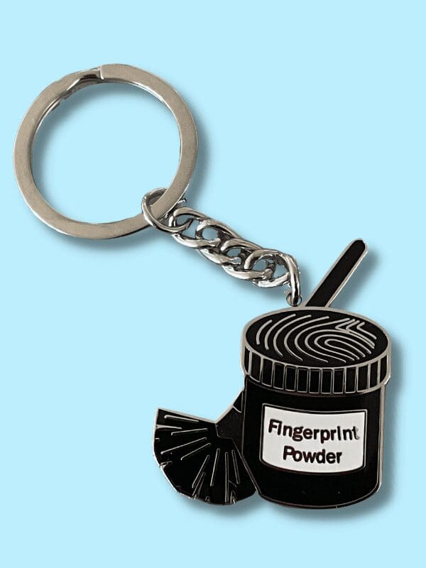 Enamel Keyring - Fingerprint Powder