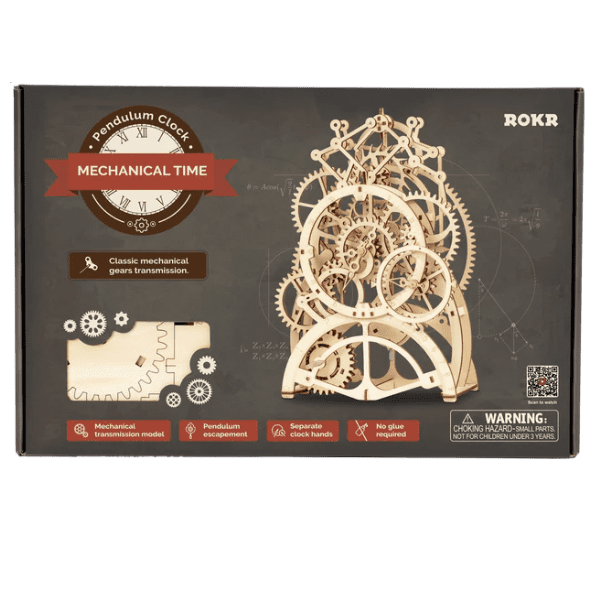 ROKR 3D Mechanical Wooden Puzzle - Pendulum Clock