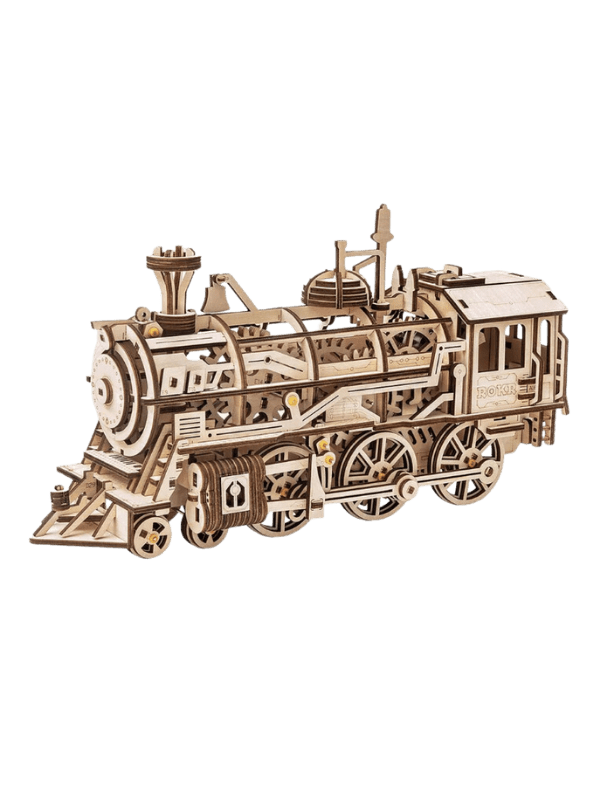 ROKR Locomotive Mechanical Gears 3D Wooden Puzzle LK701