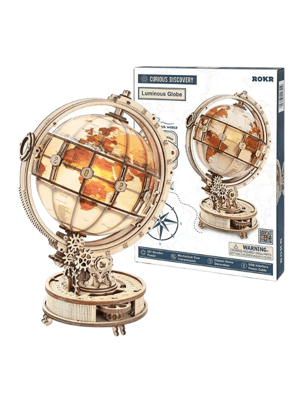 ROKR Luminous Globe 3D Wooden Puzzle ST003