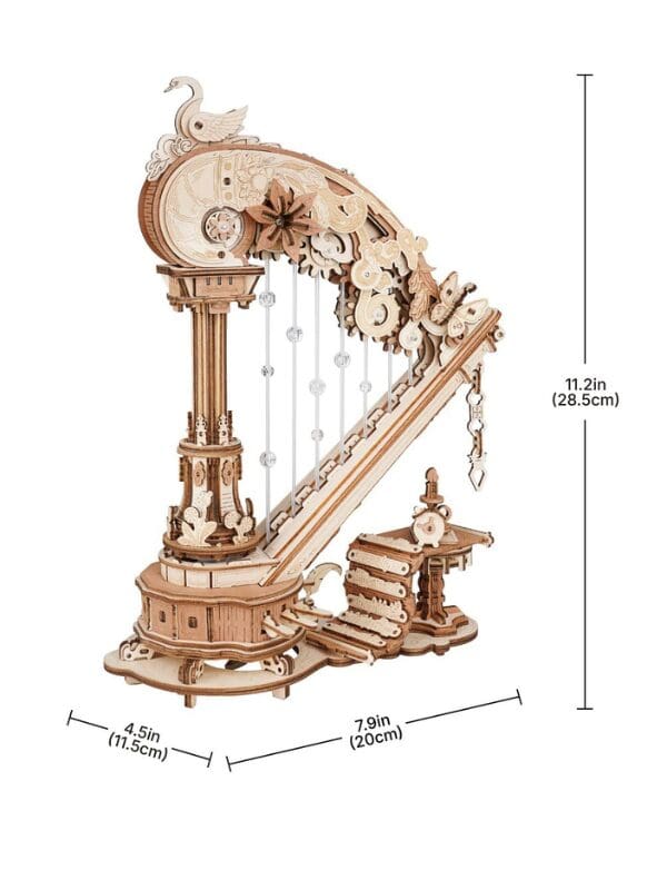 ROKR Magic Harp AMK71 - Wooden Music Box Model