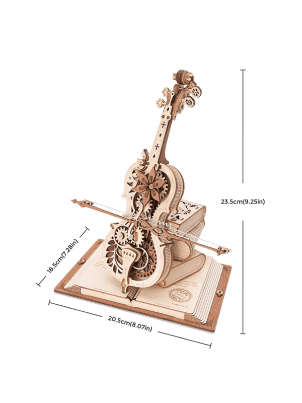 ROKR Magic Cello Mechanical Music Box 3D Wooden Puzzle AMK63