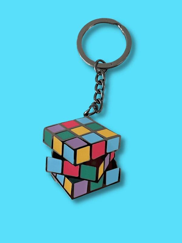 Enamel Keyring - Puzzle Cube