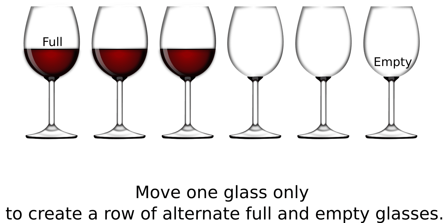 Question-121-Alternate Wine Glasses