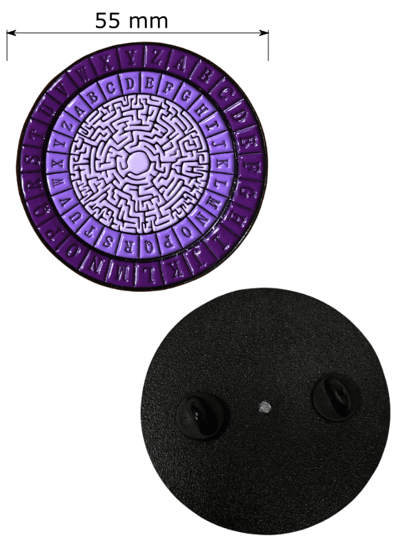 Enamel Pin - Spinning Decipher Wheel