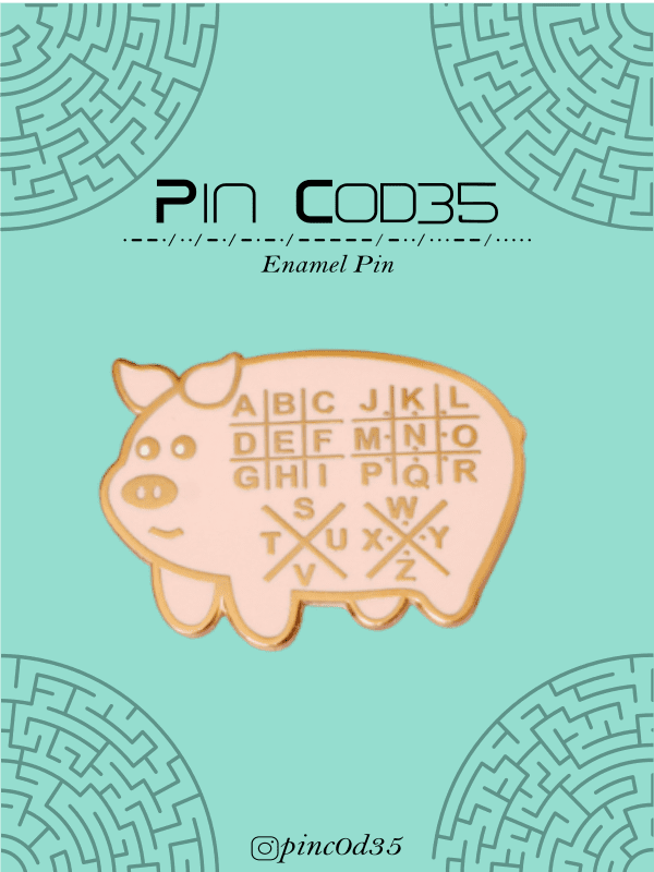 Enamel Pin - PigPen Cipher