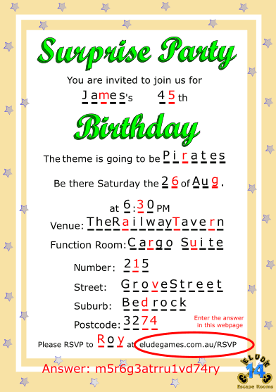 puzzle 14_party invitation_Solution